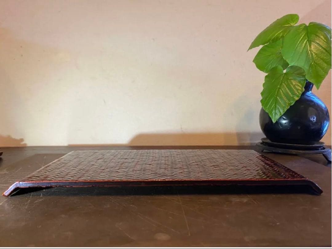 レア　美品　台形久留米籃胎(らんたい)漆器　付属 ・箸・箸置き・合計２１点セット