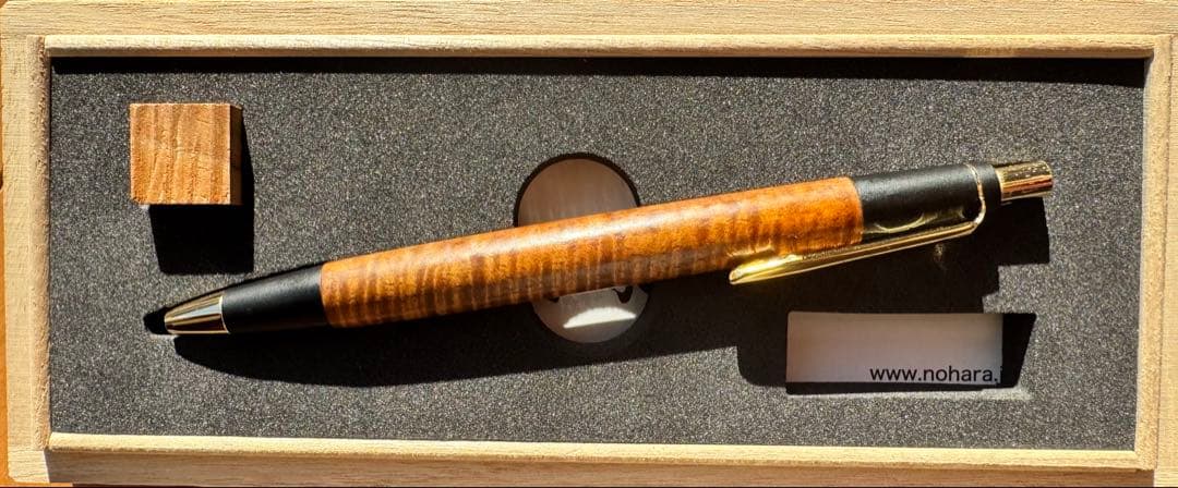 野原工芸ハワイアンコアカーリー極上杢　ボールペンスリム