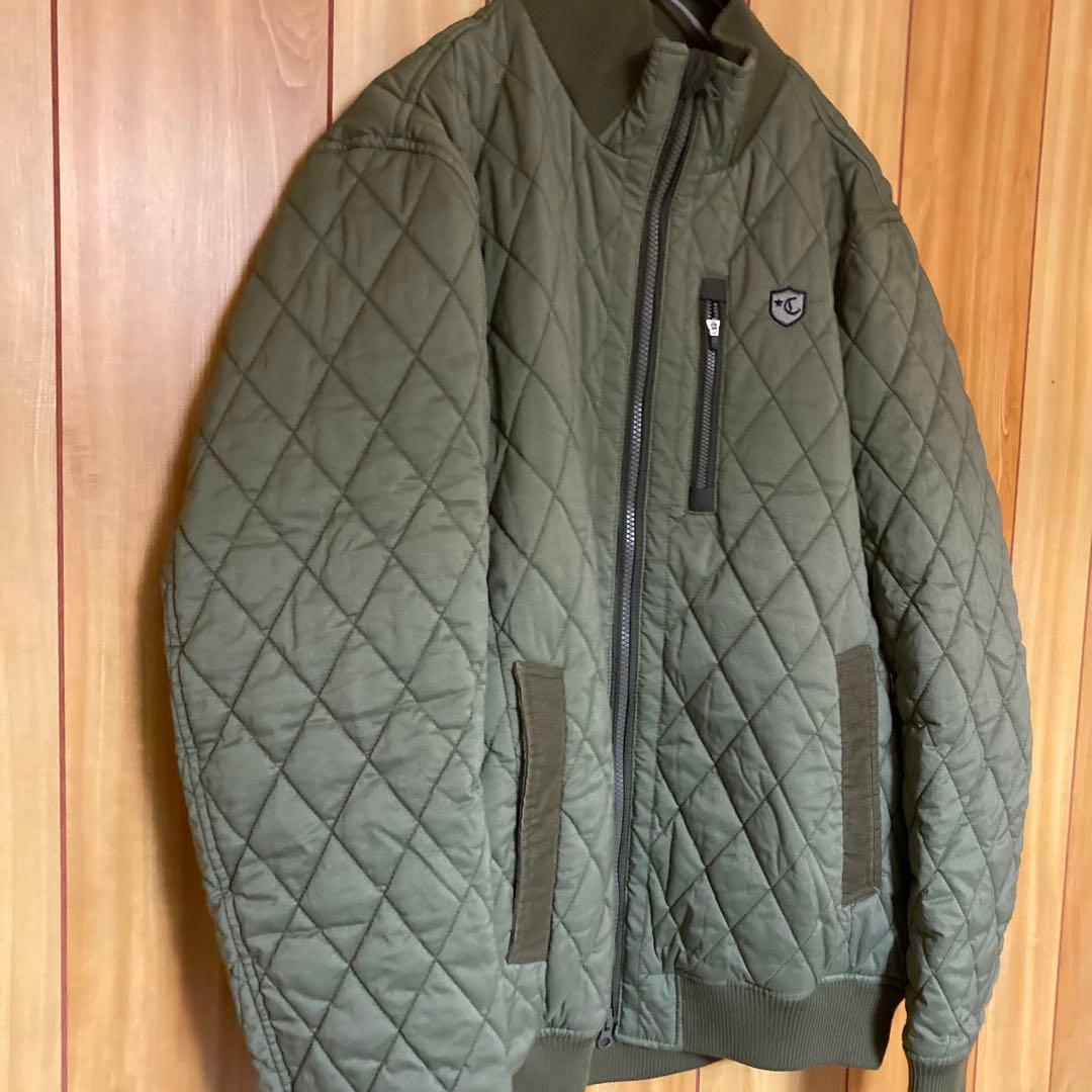 美品　Callaway ダイヤキルティングジャケット カーキ　サイズLL