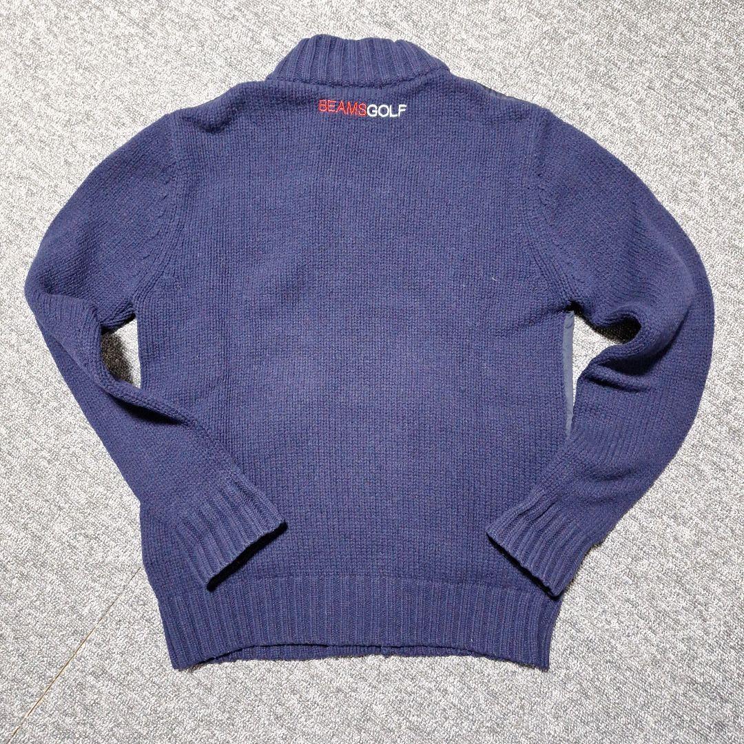 BEAMSGOLF ビームスゴルフ　ブルゾン　カーディガン　ネイビー　紺色　S