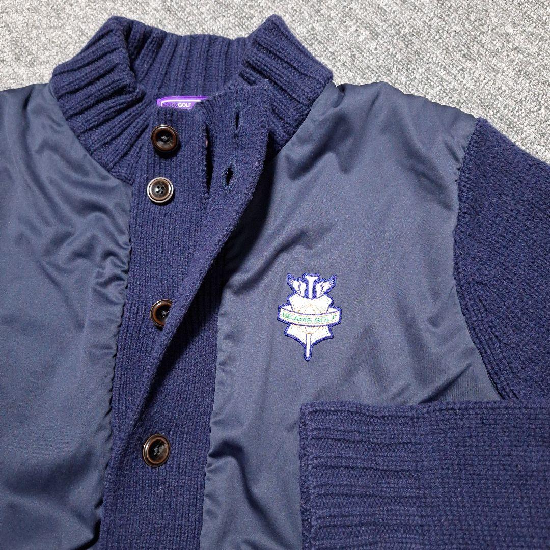 BEAMSGOLF ビームスゴルフ　ブルゾン　カーディガン　ネイビー　紺色　S