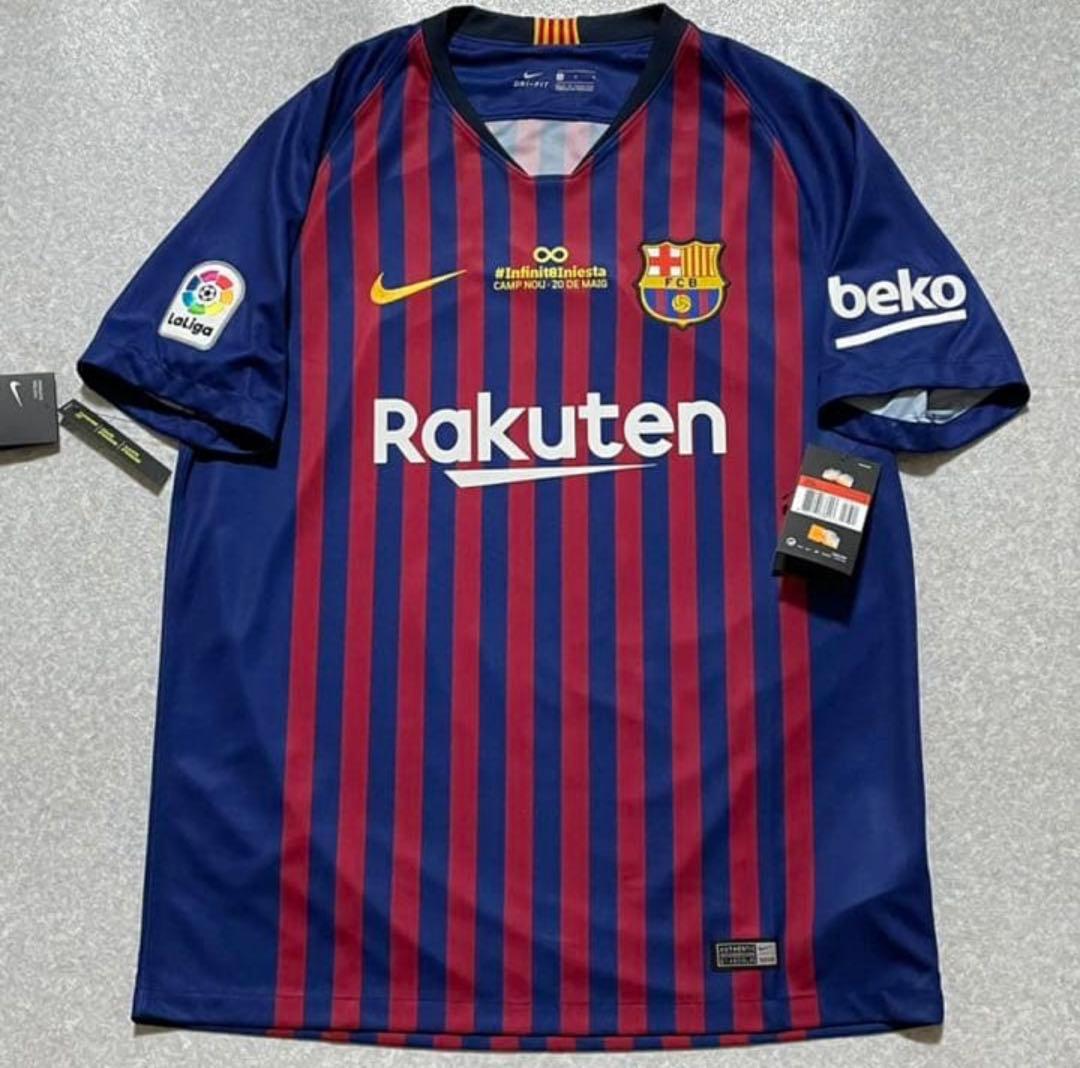 17-18 バルセロナ イニエスタ 最終戦レプリカユニフォーム 正規品