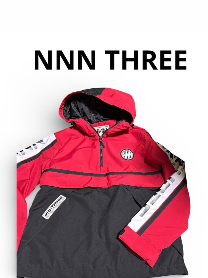 【美品】NNN エヌスリー スノーボード ウェア フード付ジャケットS実寸参考