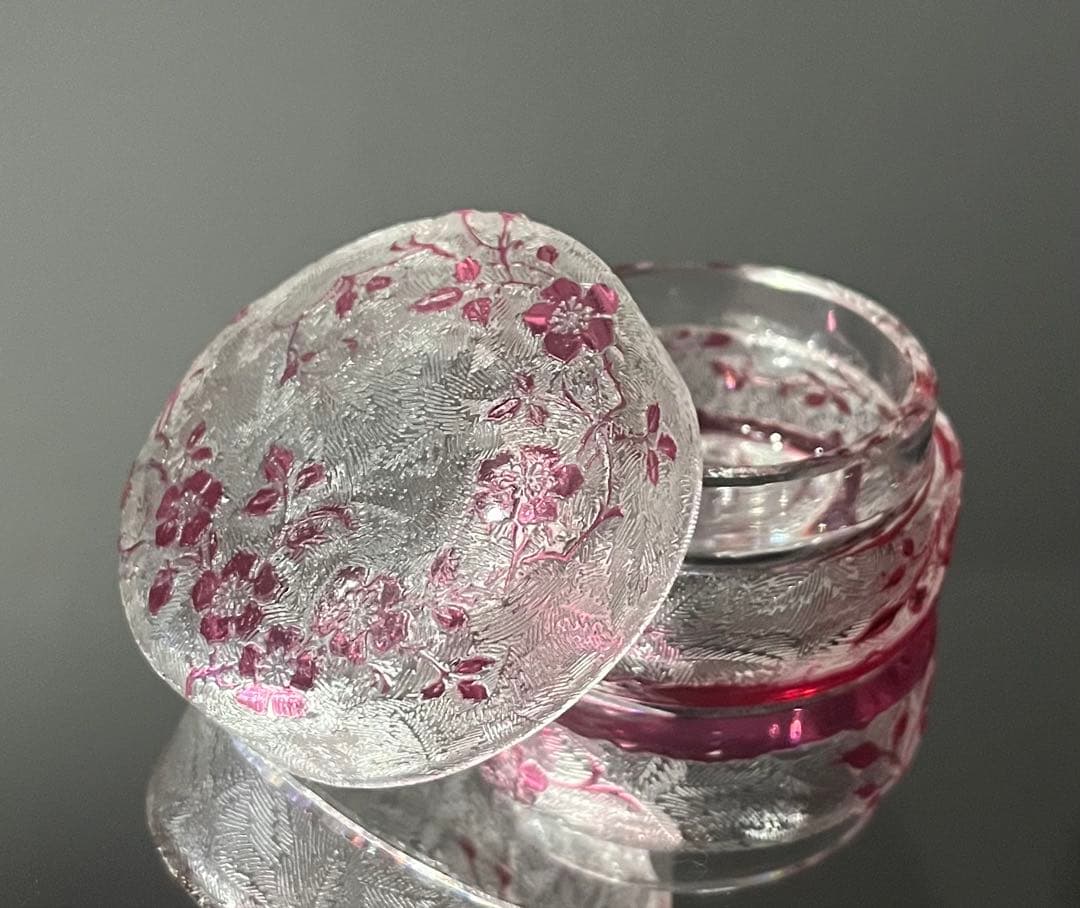 Baccarat オールドバカラ/※美品 エグランチエ　野薔薇　　蓋物