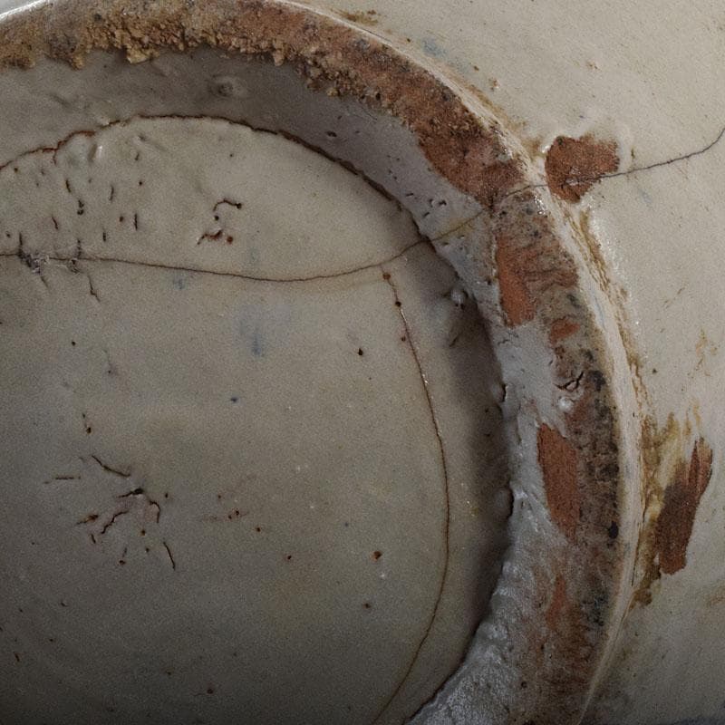 朝鮮美術　李朝　高麗白磁　染付　花文　壺　V　R7906C