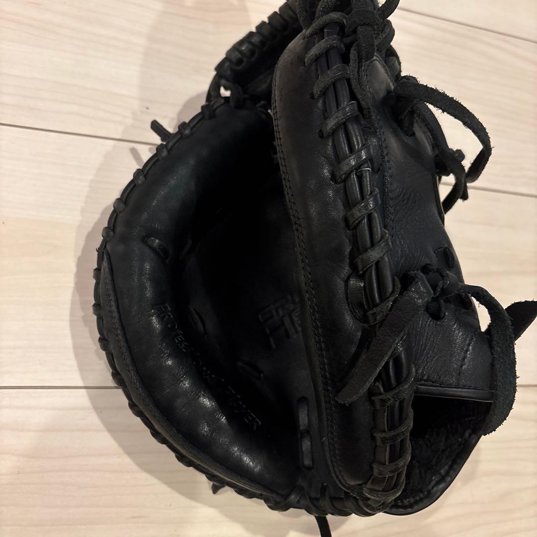 ZETT 左　キャッチャーミット　黒　少年軟式