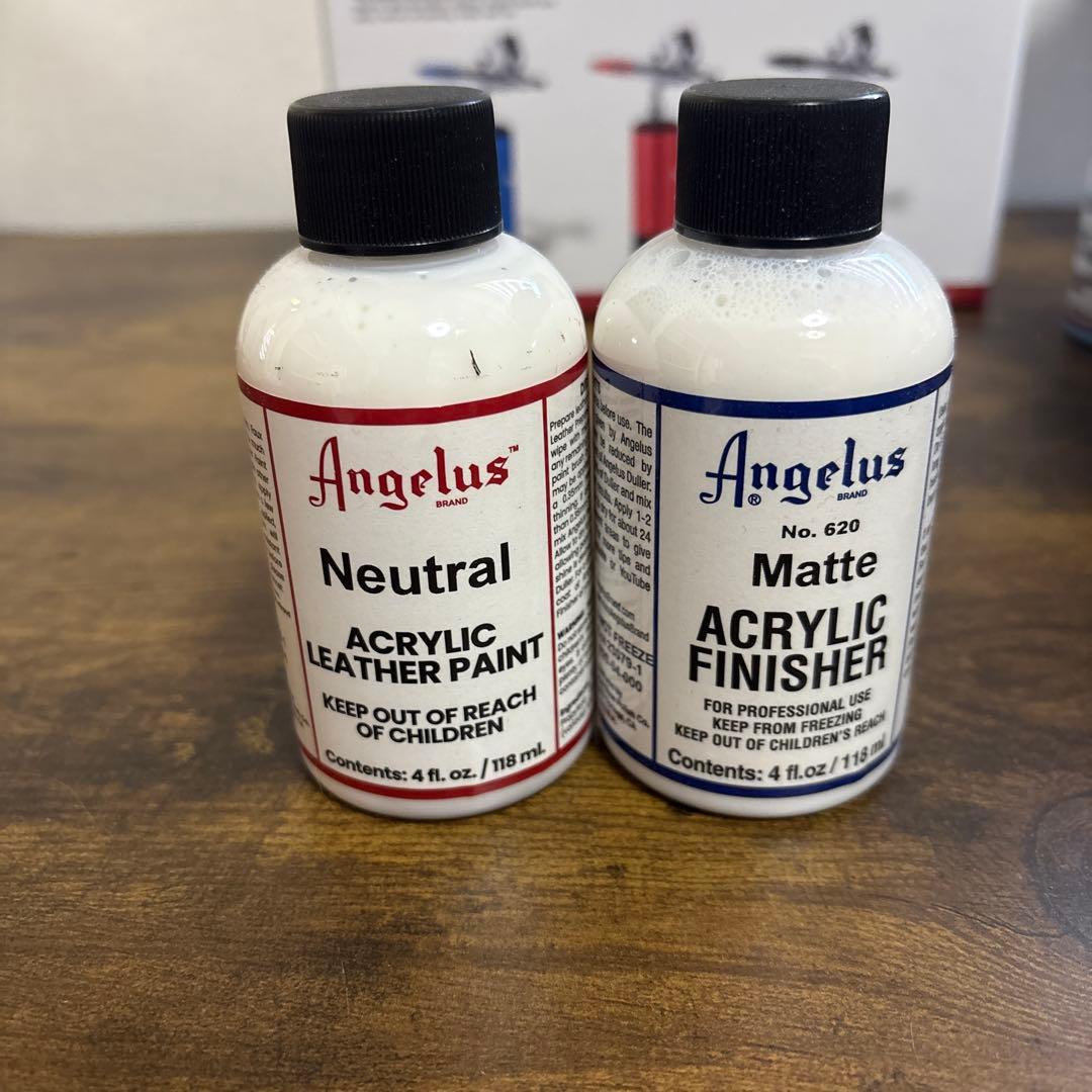 アンジェラスペイント新品5色4oz とエアーブラシセット(バラ売り無し)