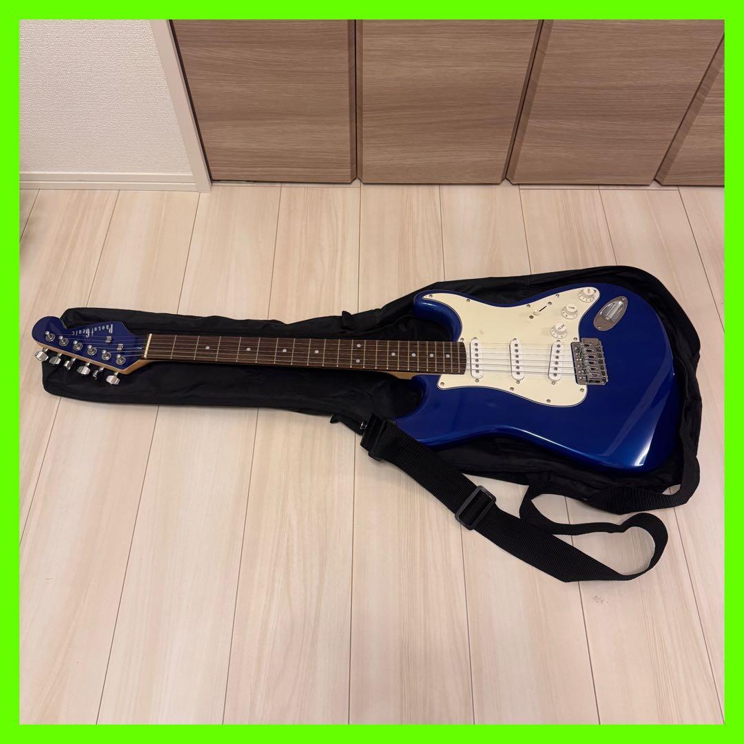 青 ストラトキャスタータイプ エレキギター