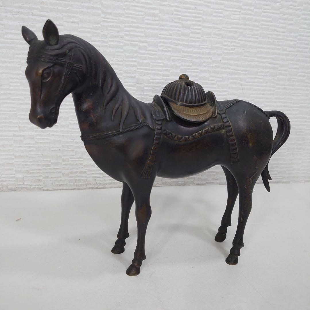 馬の香炉 約25cm ブロンズ 干支 置物