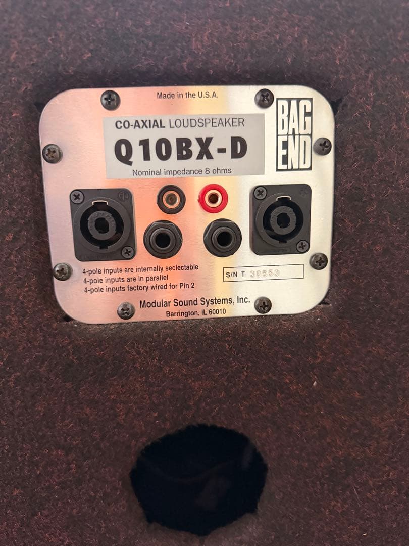 BAGEND Q10BX-D ベース用スピーカー ARMORケース付 バグエンド