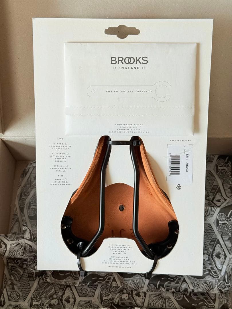 【新品・未使用】BROOKS サドル B17 (正規品・箱付き) ハニー