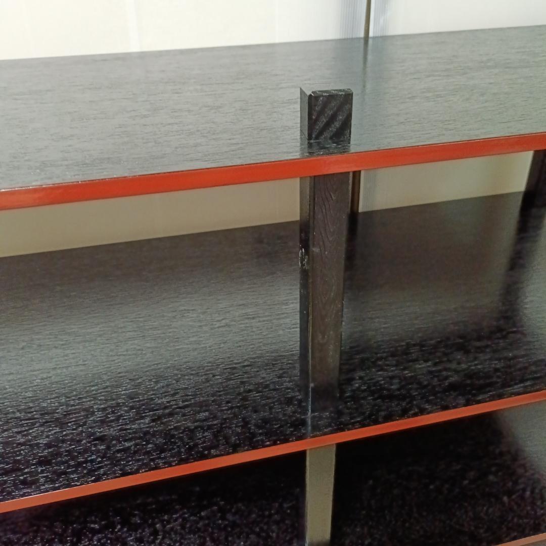 K103 水谷棚 配膳棚 柿合塗 組立式 五段 懐石道具 茶道具