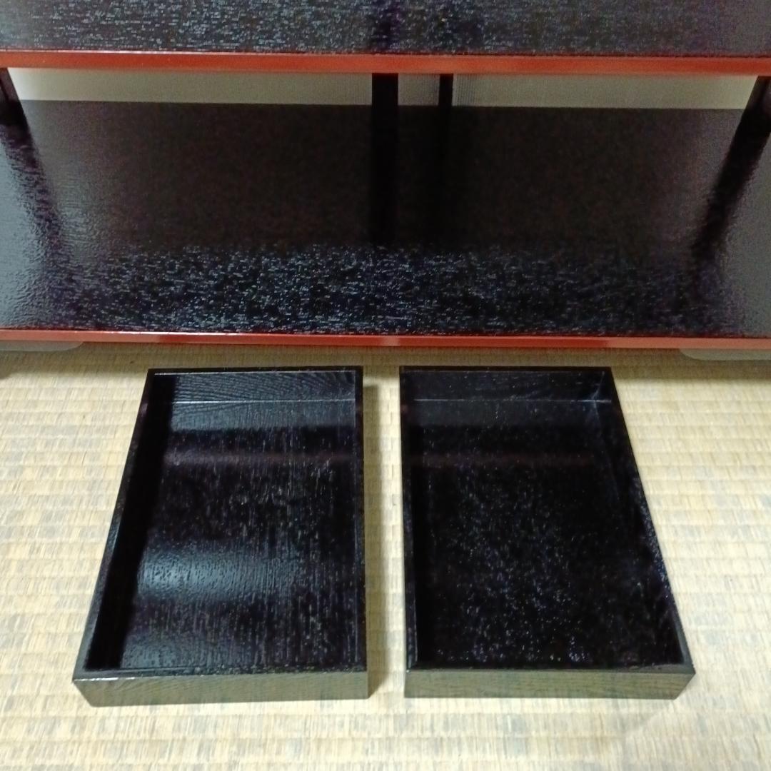 K103 水谷棚 配膳棚 柿合塗 組立式 五段 懐石道具 茶道具