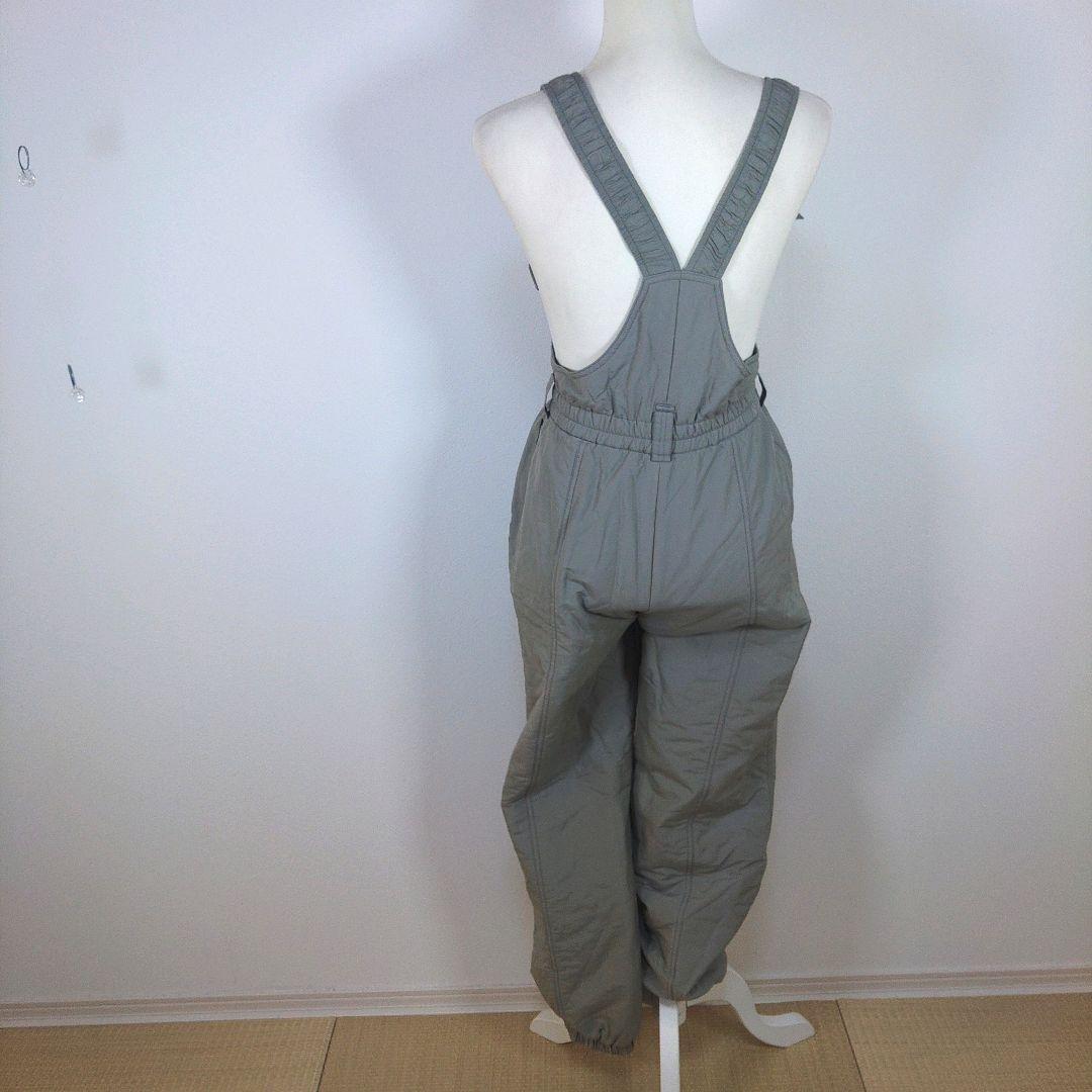 レディース　昭和レトロ　L　スキー　スノーボードウェア　上下　グリーン　グレー