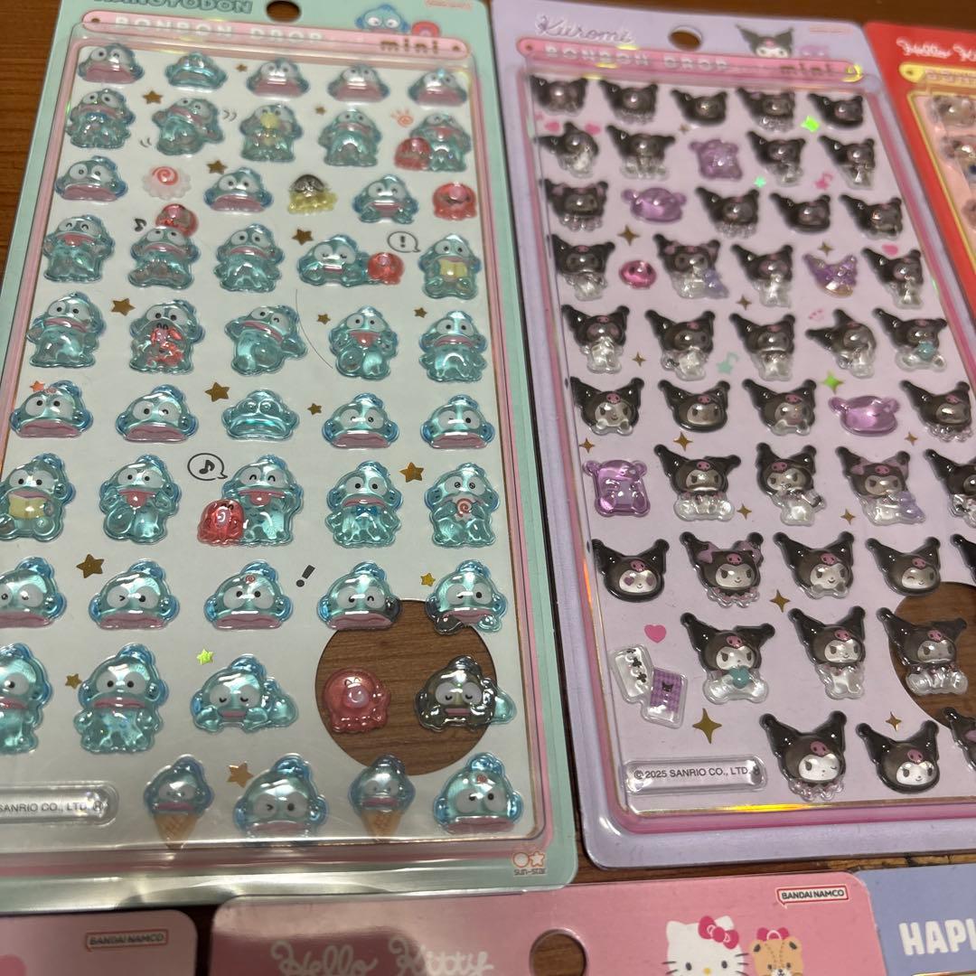 正規品サンスター文具サンリオボンボンドロップシールミニ7点
