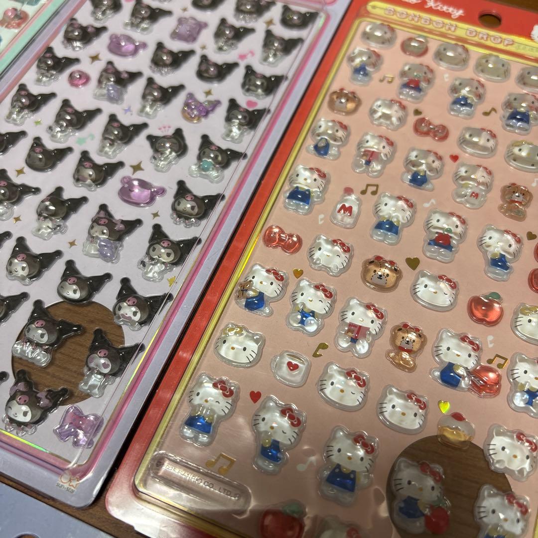 正規品サンスター文具サンリオボンボンドロップシールミニ7点