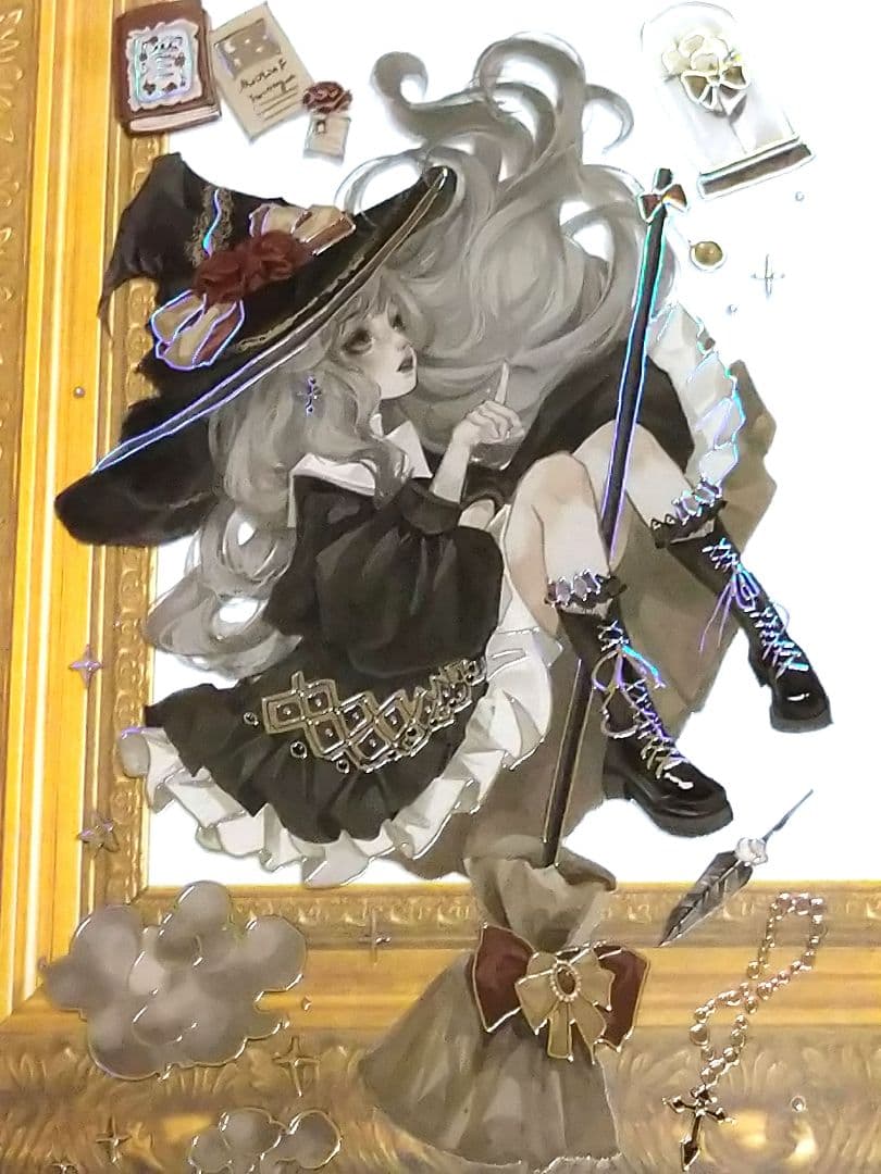 J667＃暗涌之夜(镭射金)一木一横切り売り海外人物マステ女の子