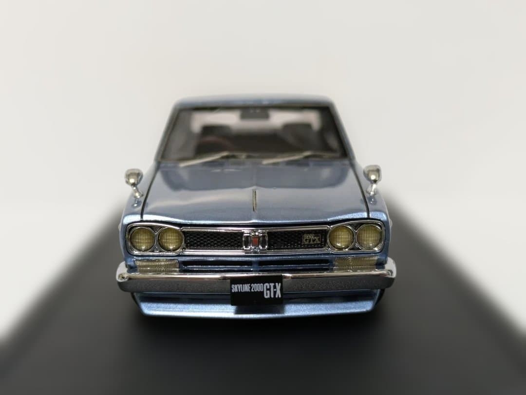 イグニッション モデル 1/43 スカイライン 2000GT-X KGC10 青