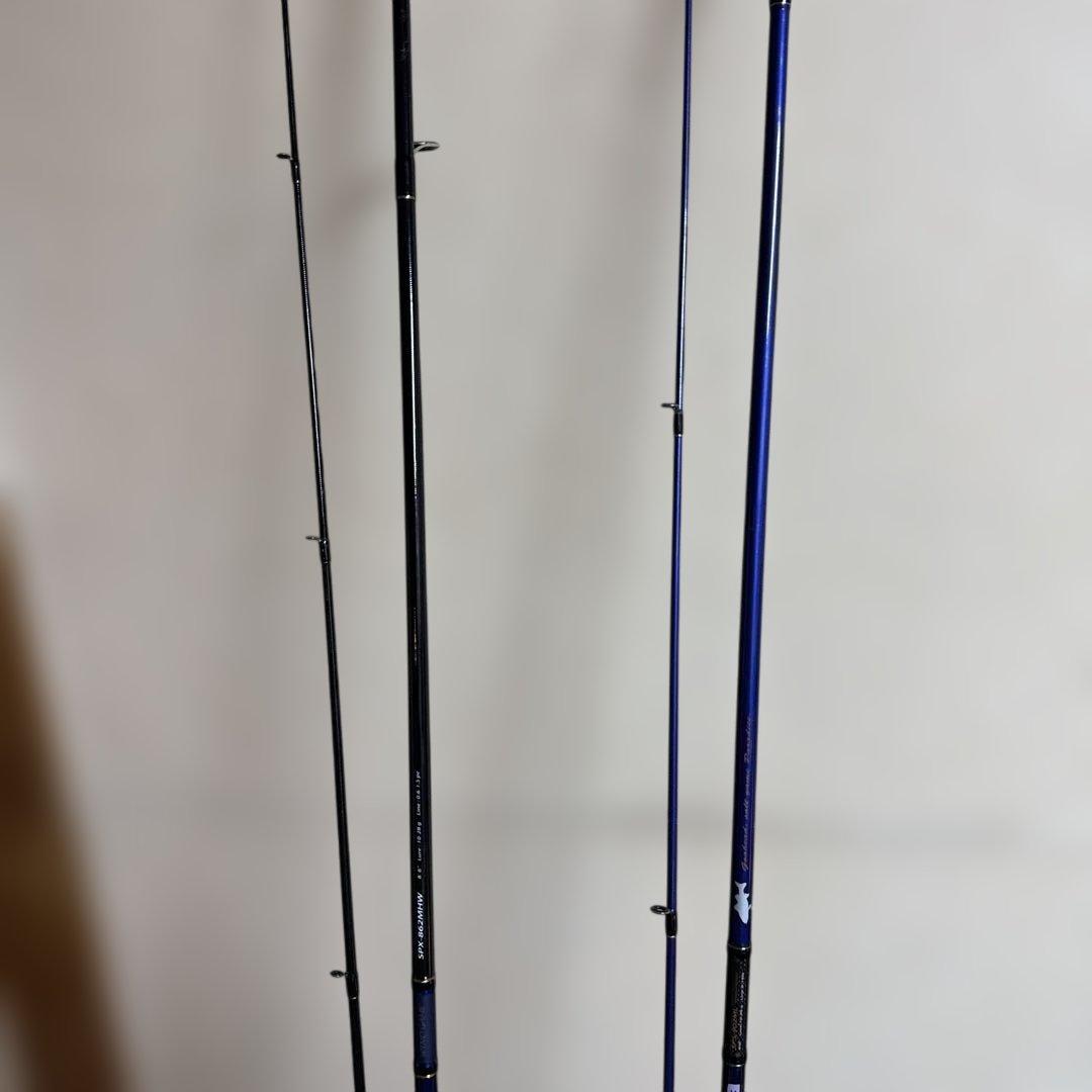 船竿 2本セット ケース付きリール付属可能