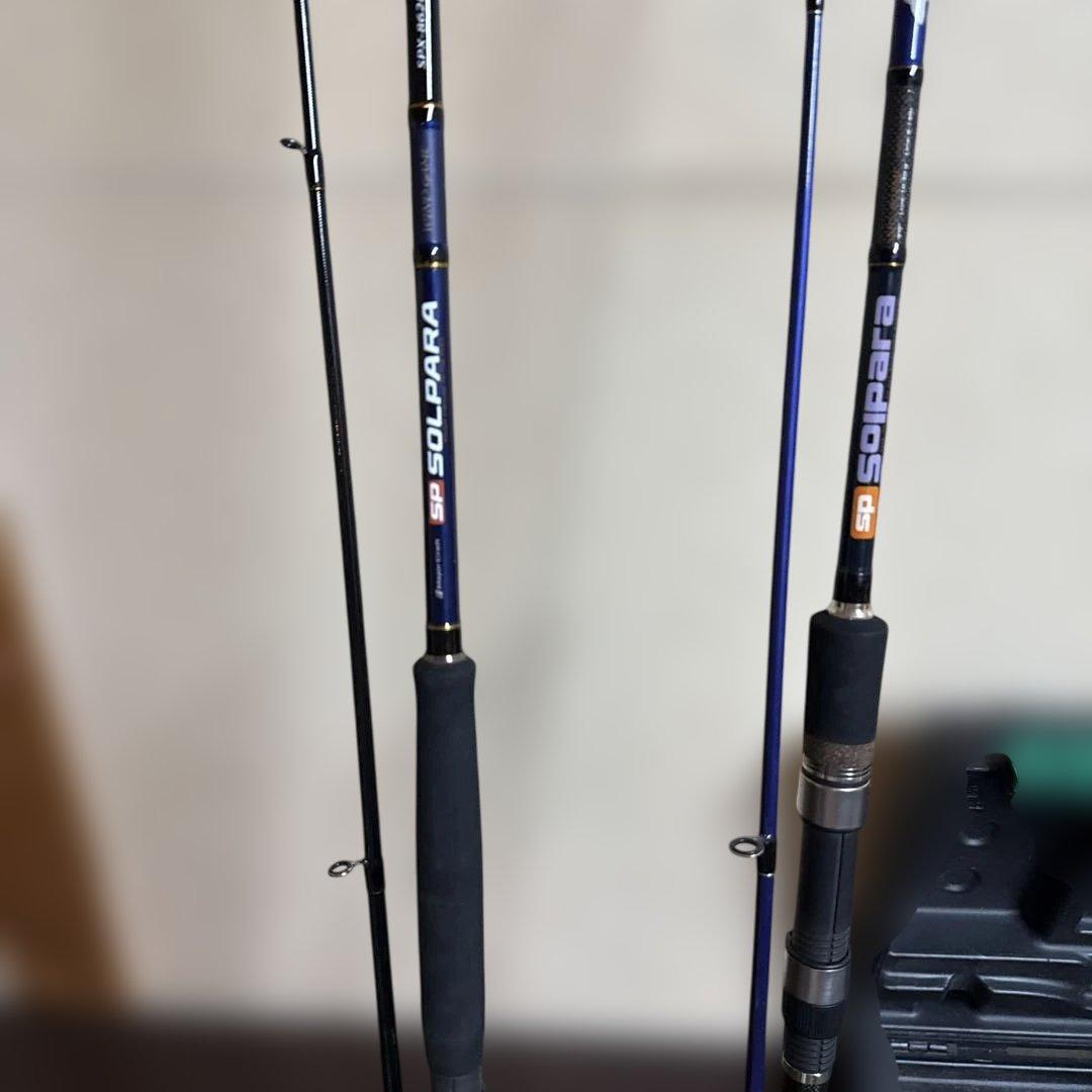 船竿 2本セット ケース付きリール付属可能