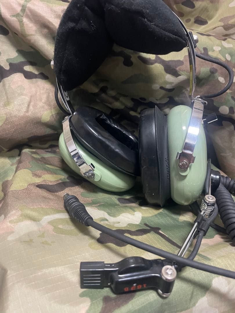 実物 David Clark 航空用ヘッドセット U-174/Uプラグ M138