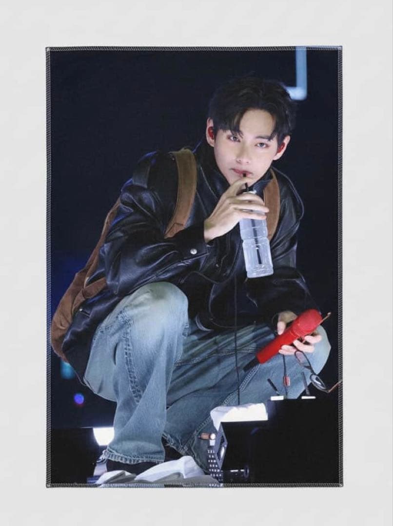 taehyung テヒョン テテ スローガンフェイスタオル 40×60cm