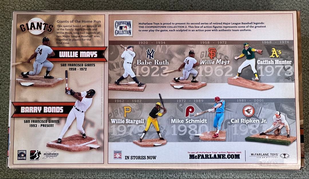 MLBウィリー・メイズとバリー・ボンズ (ジャイアンツ)フィギュアセット