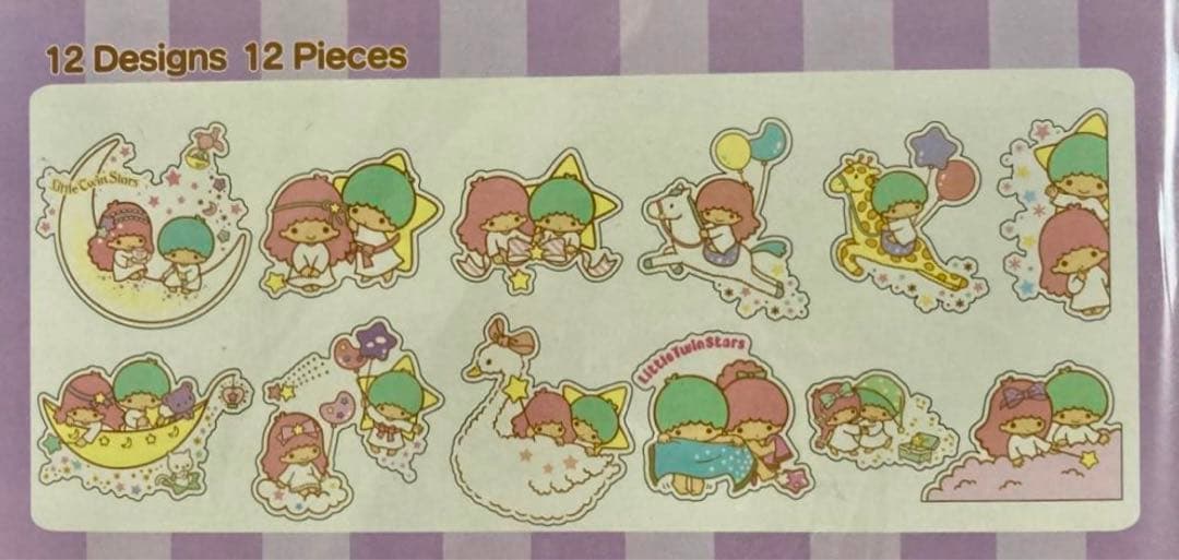 サンリオ　キキララ　リトルツインスターズ　大きなシール　希少 【未使用】