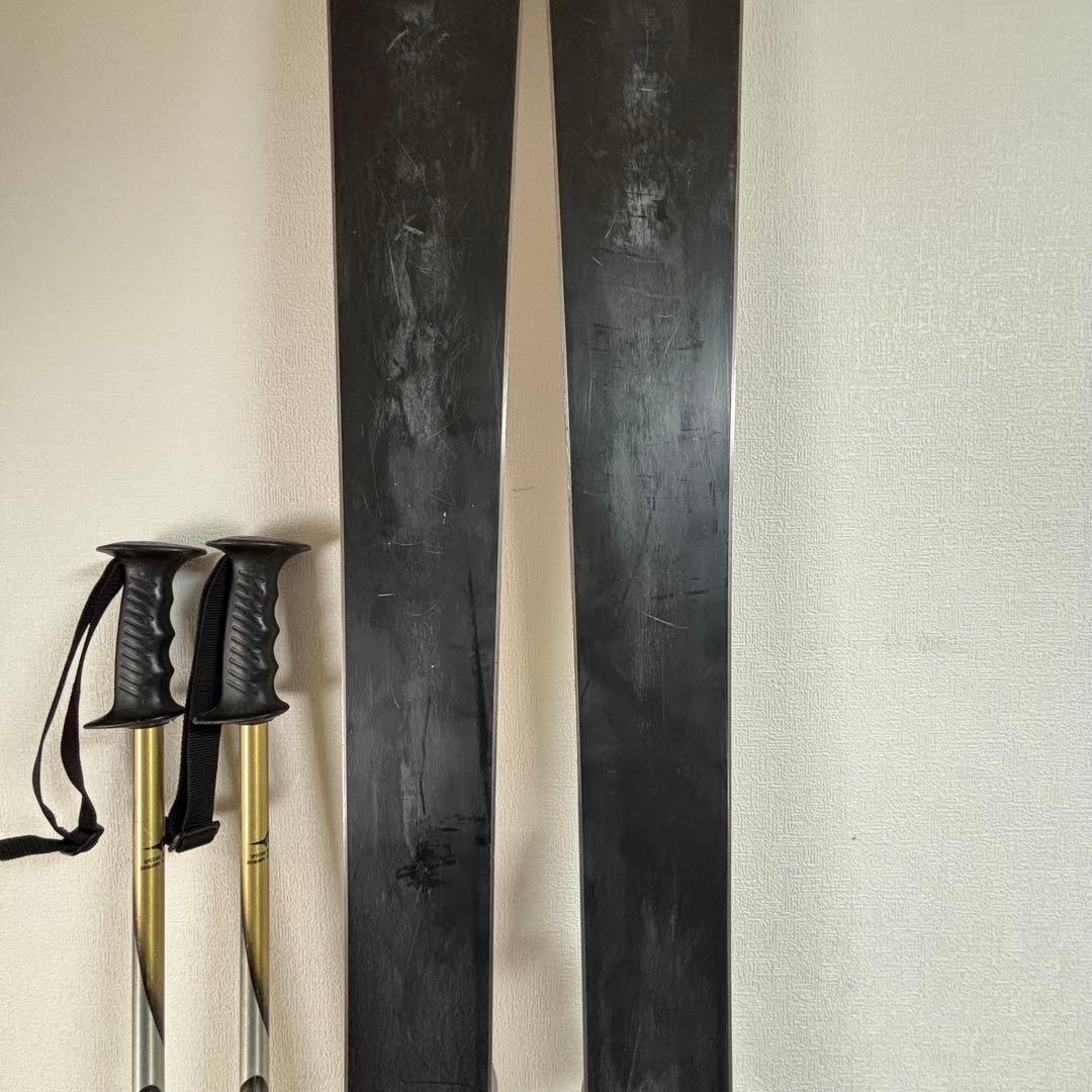 メンズスキー板セット　Swallow 165cm 27-27.5cm ストック付
