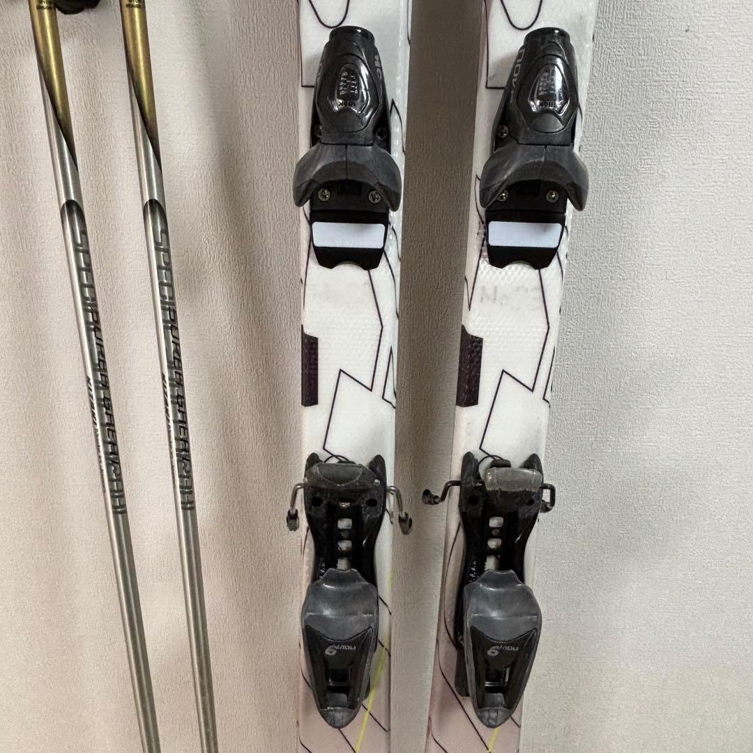 メンズスキー板セット　Swallow 165cm 27-27.5cm ストック付