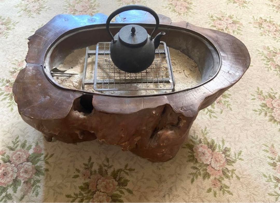 箱火鉢　長火鉢　五徳　火箸　欅　アンティーク 昭和レトロ