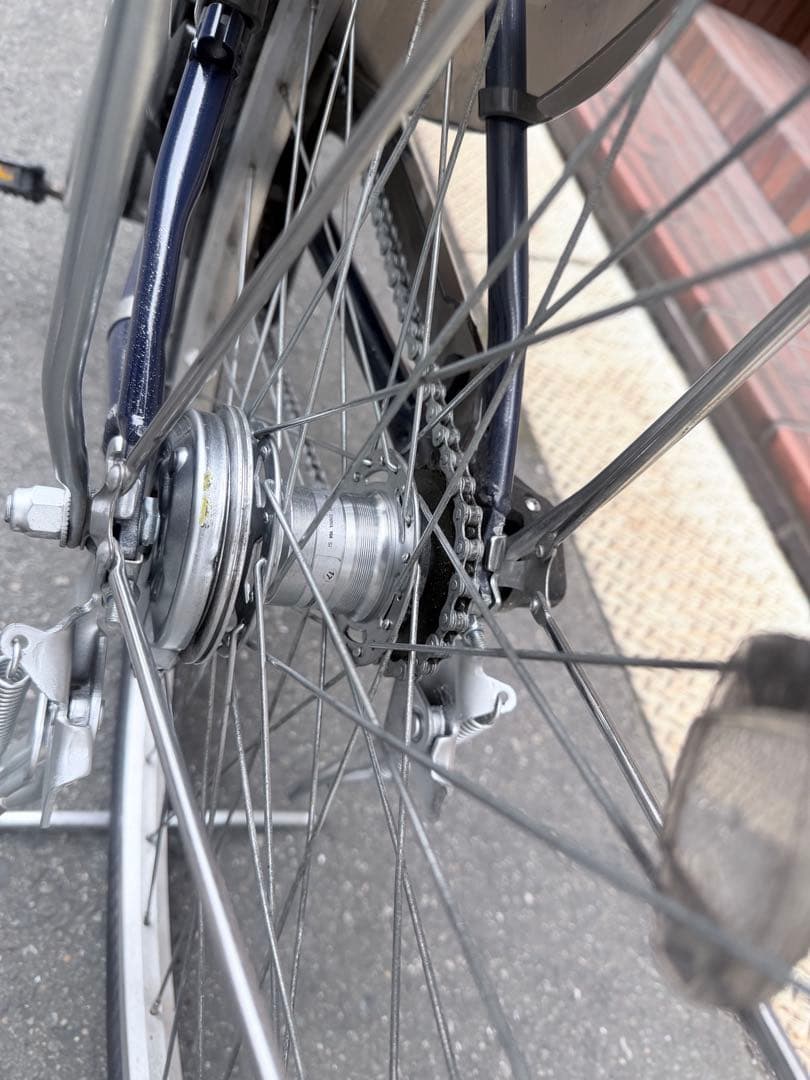 大阪府　ヤマハ　電動アシスト自転車 ネイビー 内装3段ギア