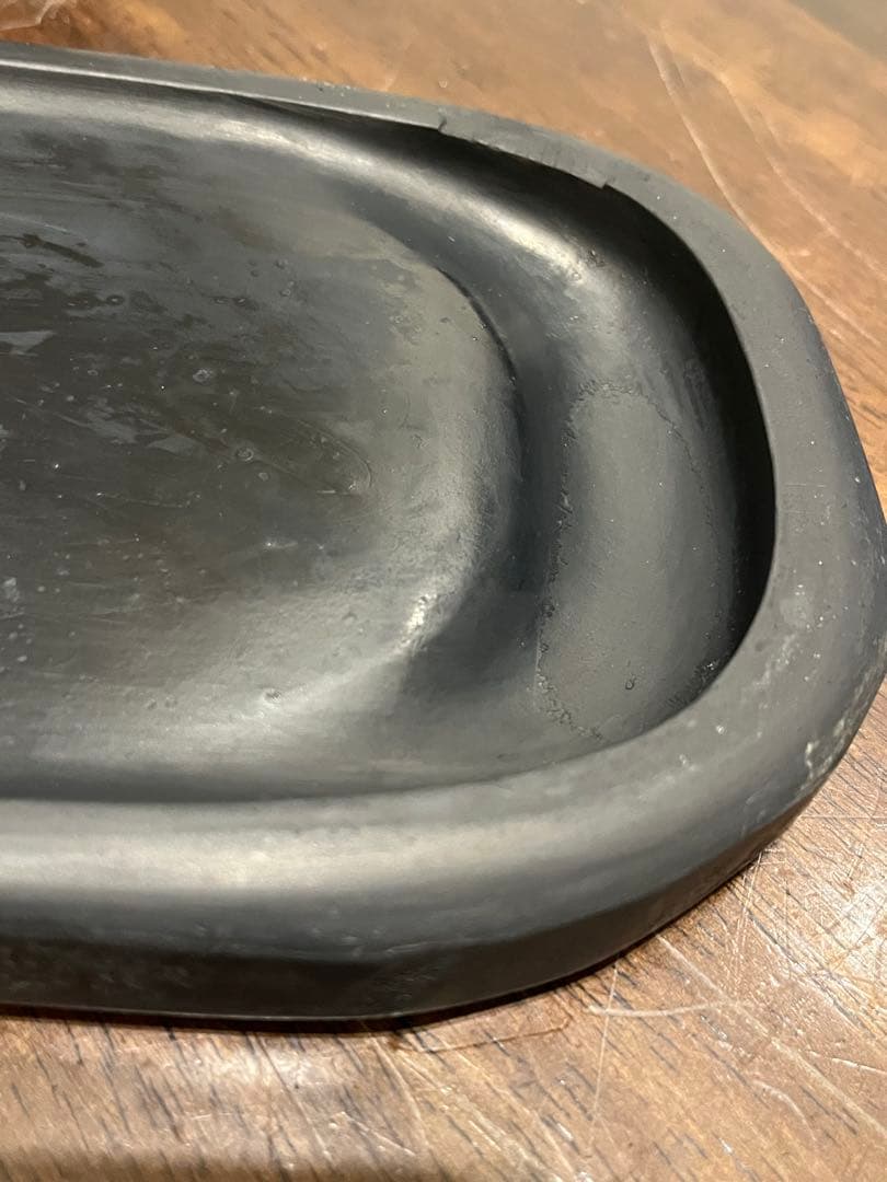 硯　龍渓硯　丁斎作 蓋付き