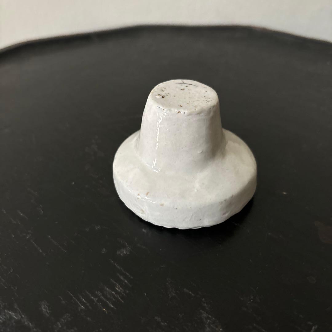 李朝餅型　⑤菓子型　白磁　堅手　韓国アンティーク　古道具　古民芸　古陶磁