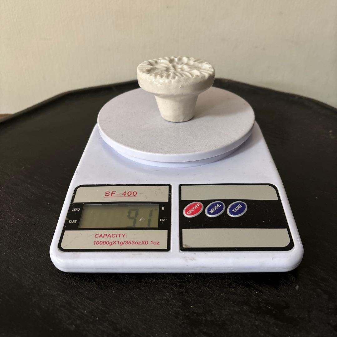 李朝餅型　⑤菓子型　白磁　堅手　韓国アンティーク　古道具　古民芸　古陶磁