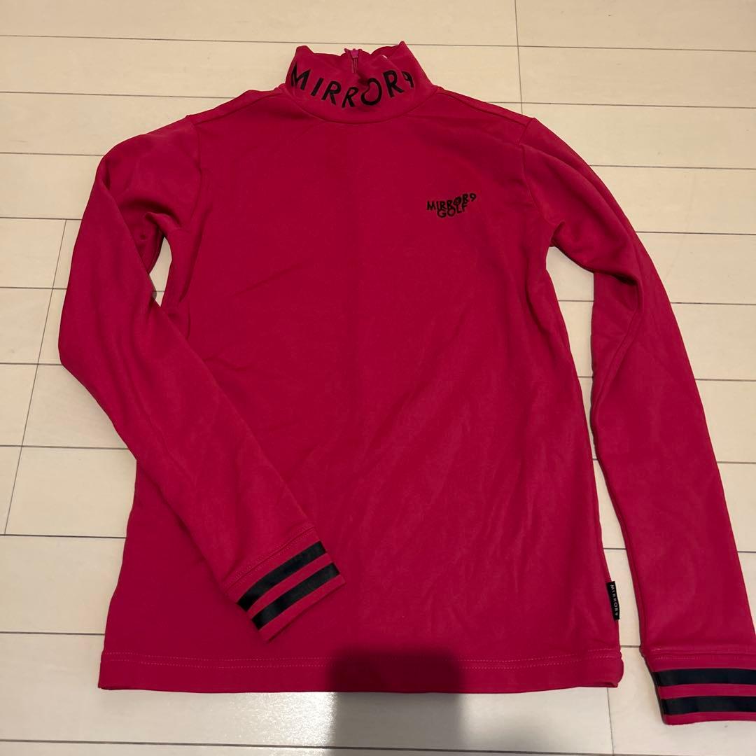 MIRROR9 GOLF ピンク ハイネック長袖ウェア