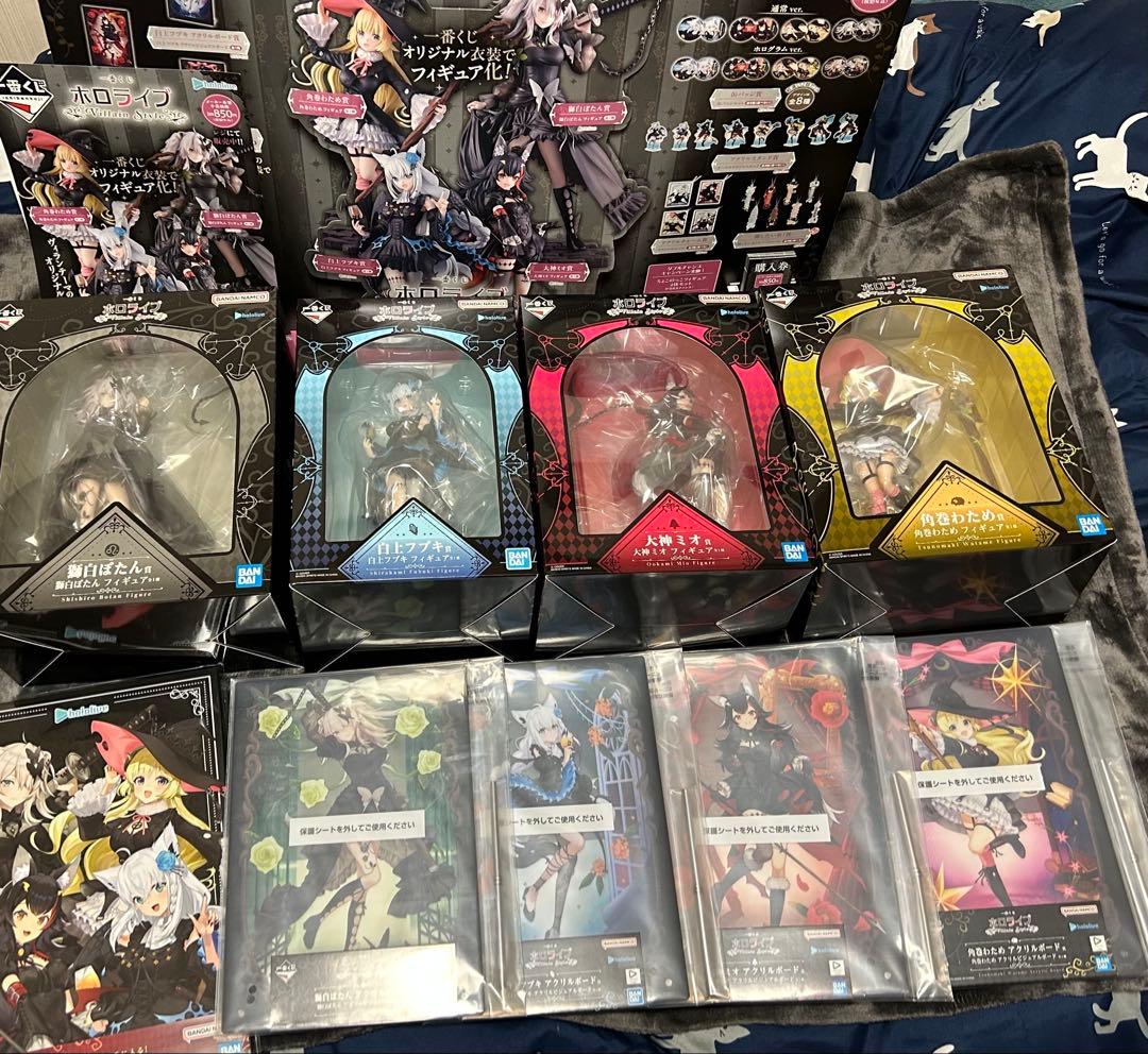 ホロライブフィギュア＆アクリルボード全4種コンプリート+ラストワン賞+おまけ付き