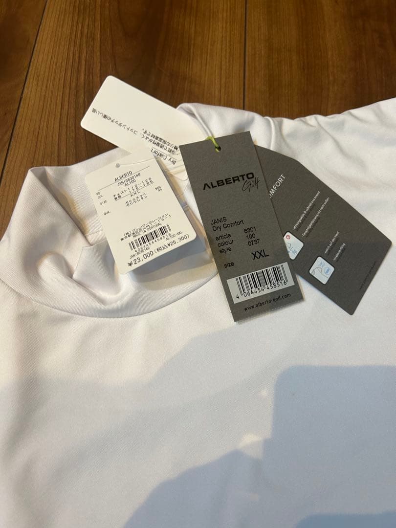 アルベルトゴルフ長袖モックシャツXXL