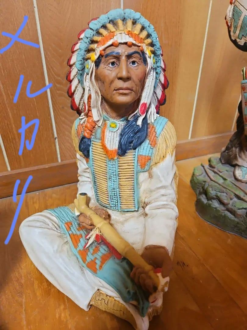 インディアン置物 ネイティブアメリカン像