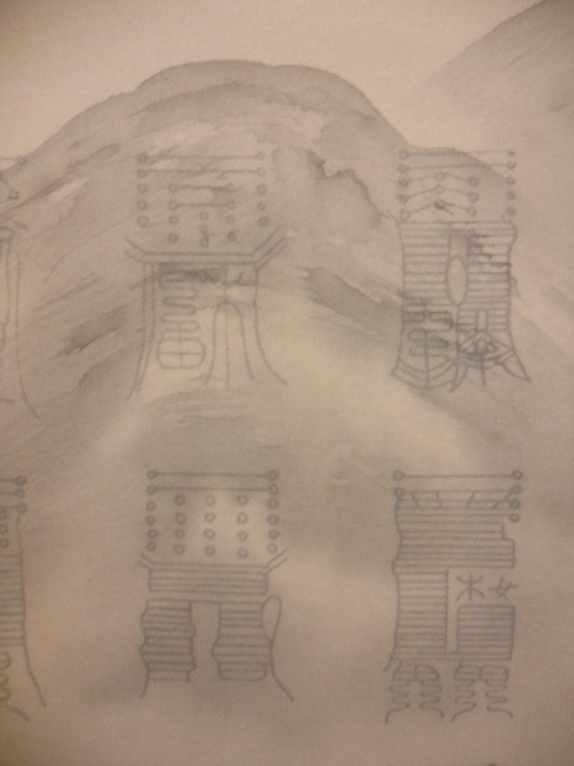 掛け軸 高田楊春 鎮宅守護山水 絹本 希少 軸装 茶道具 掛軸 美品 です。