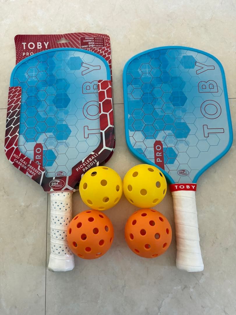 【初心者セット】おまけ付き！USAPA認証ピックルボールパドル　TOBY Pro