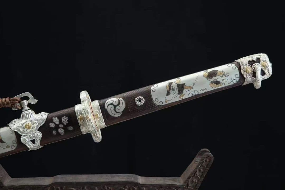 サイクロン唐刀（三色銅黄銅鞘）、古兵器 武具　刀装具　日本刀　模造刀 居合刀