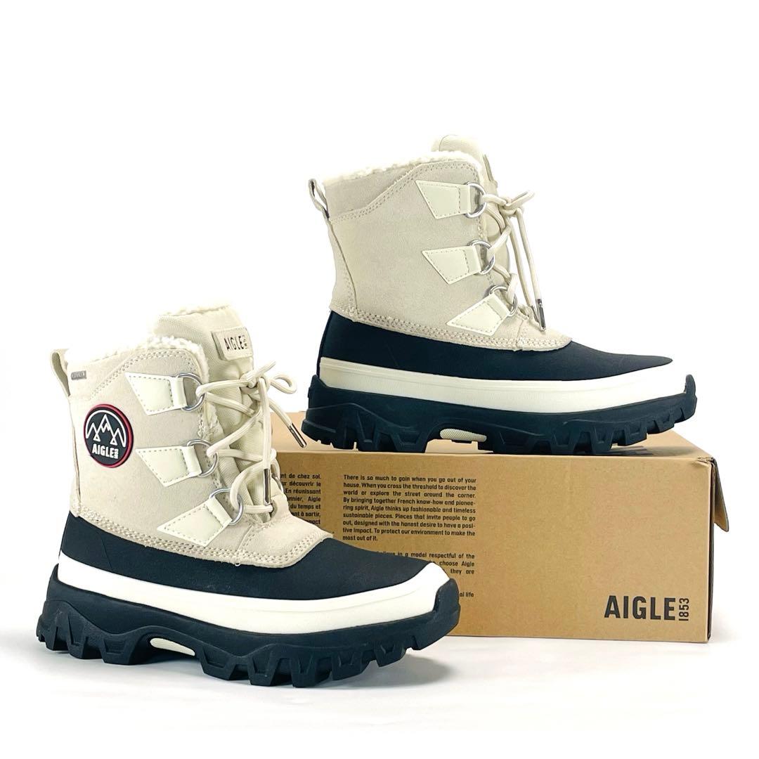ほぼ未使用 スノー エーグル  AIGLE ブーツ 23.5 防水