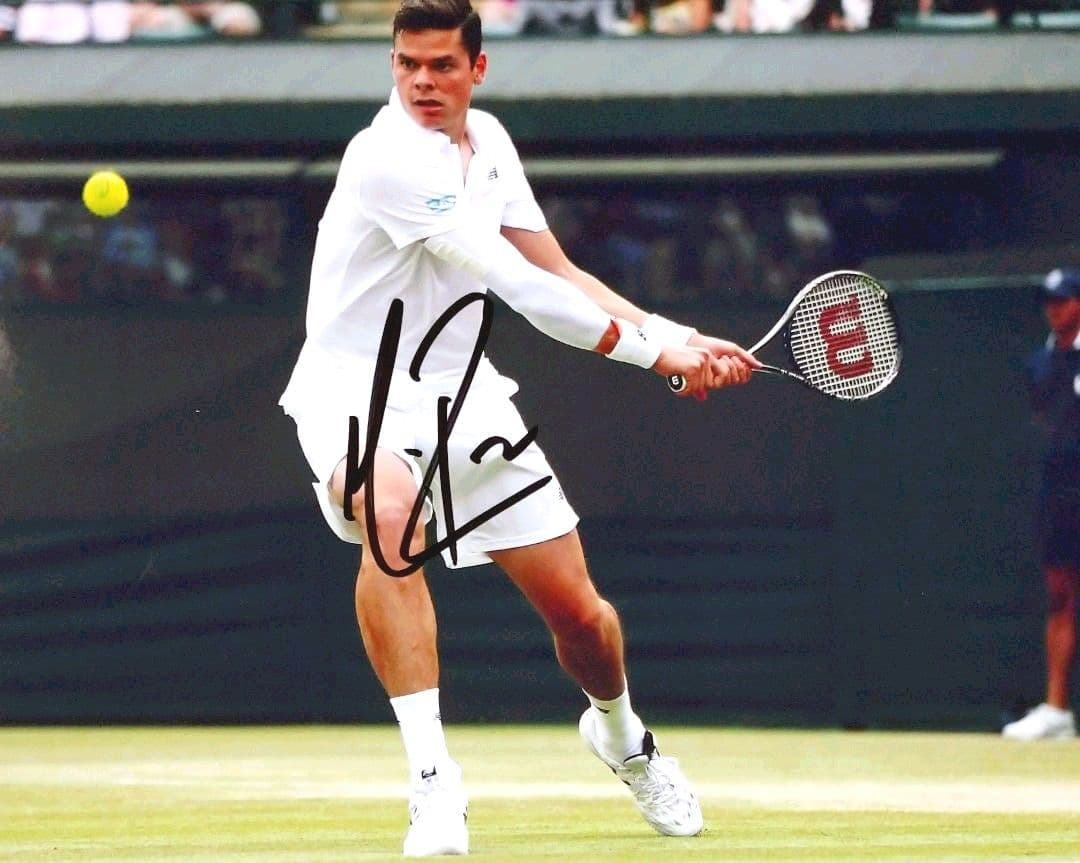 セール中…ミオシュ・ラオニッチ直筆サイン入り超大型写真…カナダプロテニスプレーヤ