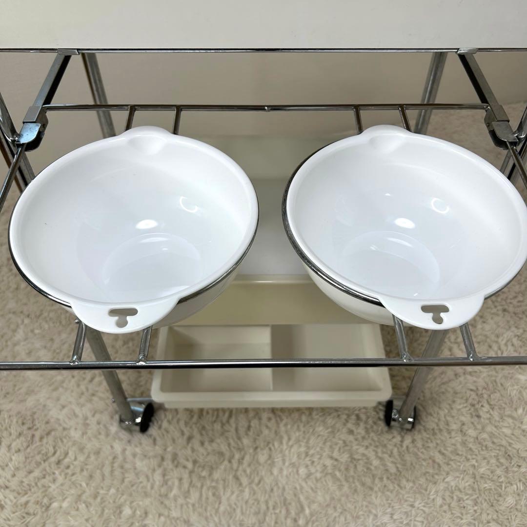 タカラベルモント サロンワゴン 4段 キャスター 美容室 カート 美容ワゴン 白