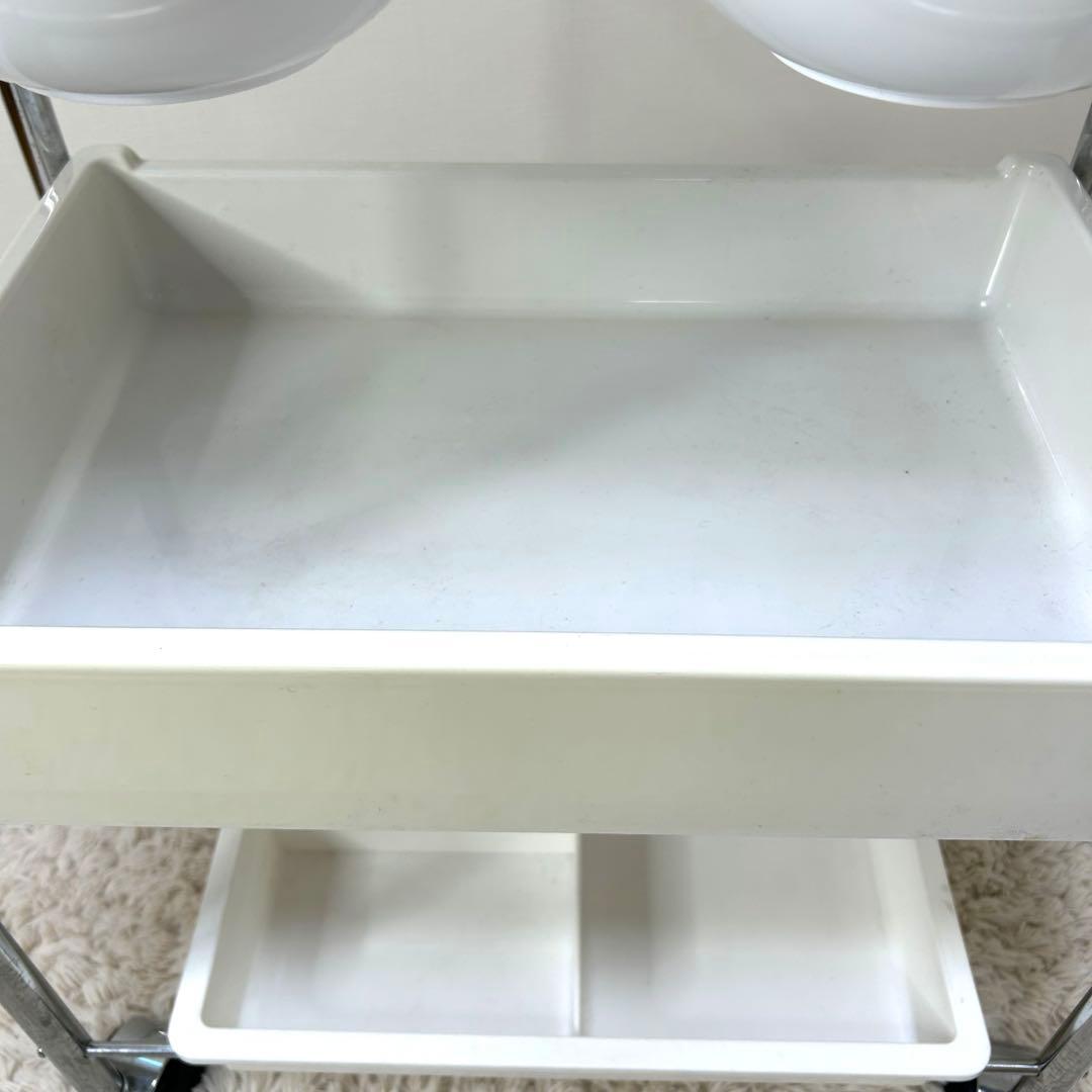 タカラベルモント サロンワゴン 4段 キャスター 美容室 カート 美容ワゴン 白