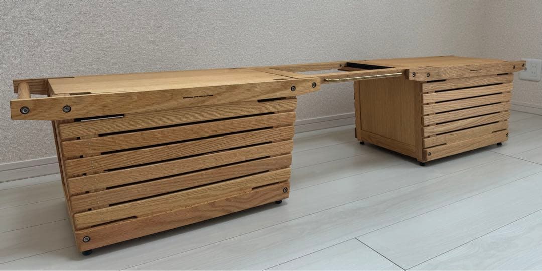 ikiki シェルフコンテナM ＋バーナーエクステンションテーブルオーク セット