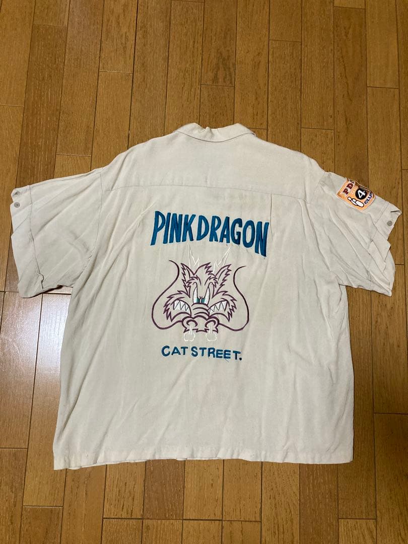 金タグ クリームソーダ ボーリングシャツ 刺繍 90s ビンテージ ロカビリー