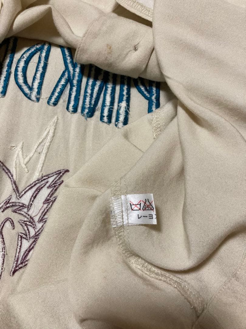 金タグ クリームソーダ ボーリングシャツ 刺繍 90s ビンテージ ロカビリー