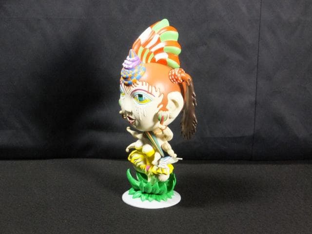 現代美術 田名網敬一　直筆サイン『KANNON観音菩薩像』立体ペイント1205C